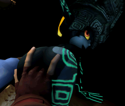 zenuzenu:  And here is something I finished up today.Â  Linkâ€™s perspective of himself enjoying the company of Zelda, Cia and Midna with some closeups of Cia and Midna.Main Loop: http://gfycat.com/CarelessInexperiencedKittyCia Closeup: http://gfycat.com/