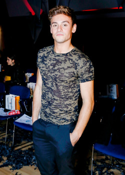 tomrdaleys:Tom Daley attends the Vin & Omi show during London