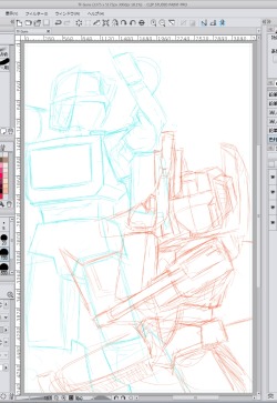 Got the sudden idea to do a print of G1 Soundwave with gun Shockwave