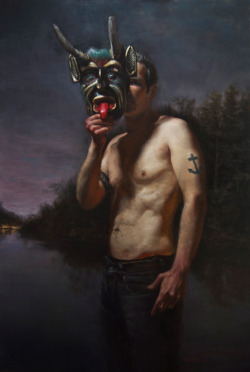 artqueer-blog:Zack Zdrale | Myth | Oil on canvas | 24"