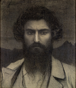   Giovanni Segantini (Italian, 1858-1899), Autoritratto [Self-portrait],