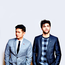 malecfuckyeah:  Harry Shum Jr. & Matthew Daddario | TCA Tour