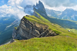 The edge of forever (Odle Mountains in the Dolomites, Italy)