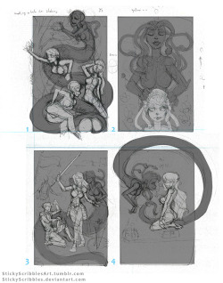   Gorgon Cuddle Concepts   Here is sneak pick of some rough