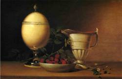 Still Life with Strawberries and Ostrich Egg Cup Raphaelle Peale