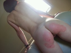 imspankee:  My trashed ass after self spanking  So cute and sexy