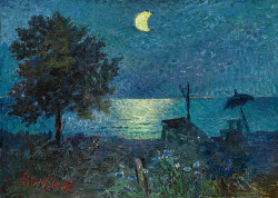 dappledwithshadow:David Burliuk (Russian, 1882-1967)Sea at Night