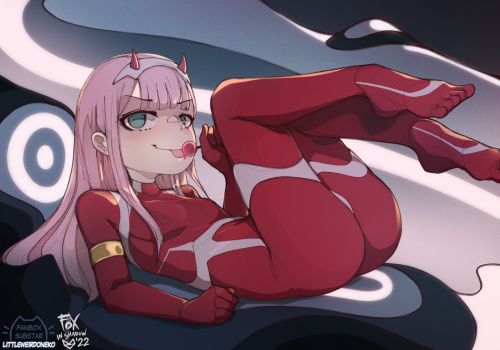 Zero Two that I made as a lil bonus for last month 🍭Some lewder