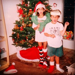 Merry Xmas from a younger version of me and my brother. #tbt  #werestillweirdthough