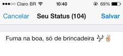 Acabou o caô