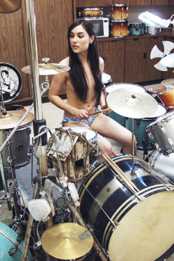 surrealscape:   Sasha Grey on drums. 