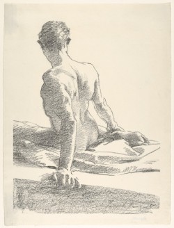 laclefdescoeurs:Study of a Young Man, Seen from the Back, 1895,