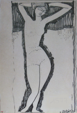 artist-modigliani: Nude, Amedeo Modigliani Medium: pencil,paper