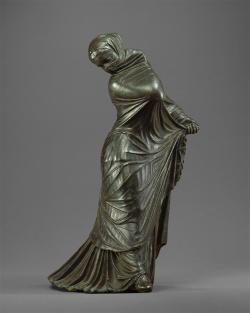 museum-of-artifacts:  Bronze statuette of a veiled and masked