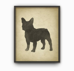 canvaspaintings:  French Bulldog Wall Art Print - Modern Rustic