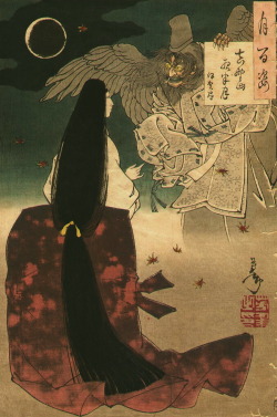 magictransistor:  Tsukioka Yoshitoshi. Mt. Yoshino Midnight Moon.