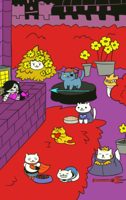 azurite-draws:  Imagine undertale and neko atsume…nekotale