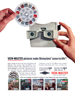 gameraboy:  View-Master’s Disneyland reels, 1963 ad on Flickr.