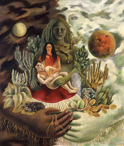 impressionsonmymind:  Frida Kahlo, The Love Embrace of the Universe,