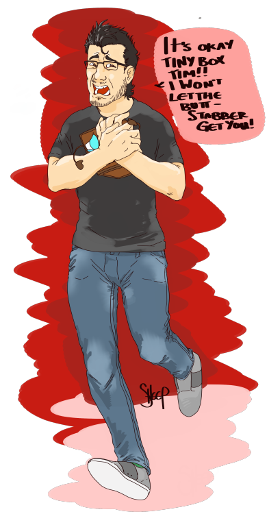 nekroves:  my better contribution to the markiplier fandom but GDI I really need to do a better job. 2 hours to ink and color, about an hour to do the pencils. quite frankly i just need an excuse to both draw and look at marks face. <3  ps its also