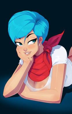 tovio-rogers:  bulma drawn up for the patreon anime waifu set.