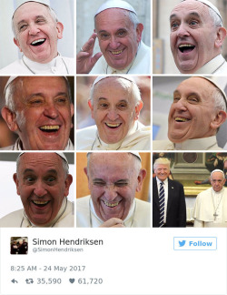 afatblackfairy: pr1nceshawn: Donald & The Pope.  😂😂😂😂