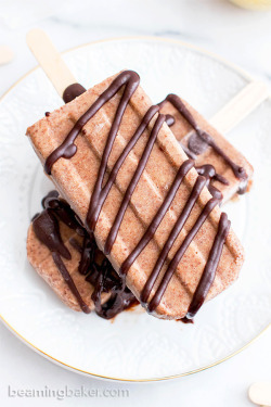 lustingfood:    Double Chocolate Peanut Butter Banana Popsicles