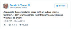 micdotcom:  50 dead, Donald Trump “appreciates the congrats” 