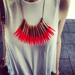 velvet-fridays:  Outfit: Sass and bide necklace, Alice Mccall