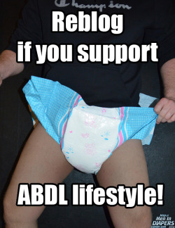 menindiapers:Reblog if you support ABDL lifestyle! I’m DL-only