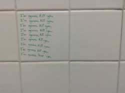 presumptious:  thought on bathroom wall