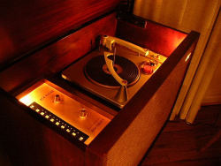 This console is a 1958 RCA SHP-9. It has a twin cabinet for the