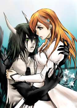 itasaku4ever:   1.Orihime and Ulquiorra by shrimpHEBY   2.The