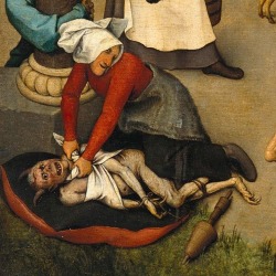 bobbygio:  Pieter Breughel - Netherlandish Proverbs,”To tie