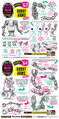 drawingden:  How to draw ROBOT MECH ARMS tutorial by STUDIOBLINKTWICE