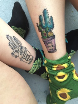 hallucin8:  matching 🌵 tattoos with my best friend ✨