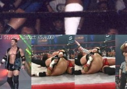 rwfan11:  AJ styles buttcrack exposed