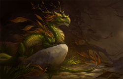 dailydragons:  Autumn Dragon by sandara (DeviantArt)