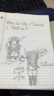 kittyklawzrandomdoodles:  How to give a Draenei a pedicure….?You