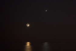just–space:  Reflections of Venus and Moon : Posing near