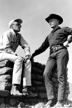 bellecs:  Yul Brynner and director John Sturges filming The Magnificent