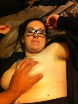 mywifeshairycunt:  This is my wife we fuck and fantasize about