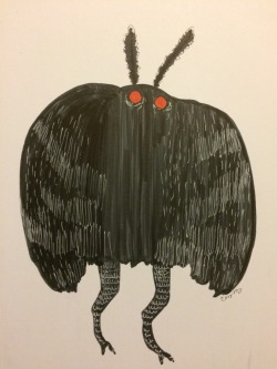 art-shy:  Day 8: Mothman! 