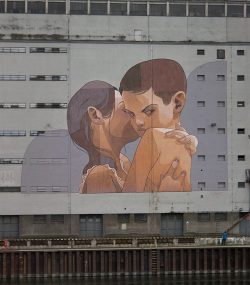 exhibition-ism:  Spanish street artist Aryz pops up in Linz,