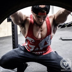 officialmarcfitt:  A still from yesterday’s workout! No one can predict where you will land; you are what you think, so be sure you are thinking right! A big thank-you to my sponsor @gymaesthetics for the new tank. www.gymaesthetics.com