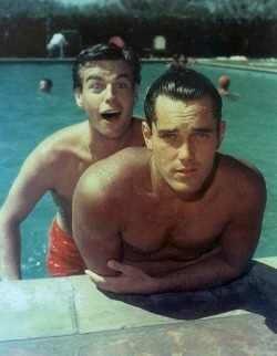 theniftyfifties:  Robert Wagner and Jeffrey Hunter