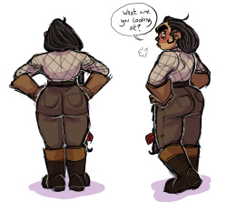 buttart: i like drawing butts (she’s a human and not a dwarf