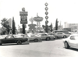 vintagelasvegas:  In front of the Riviera, Las Vegas, 1975. Facing