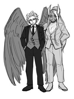 yenpondering:big art dump of Hawks and Miruko ye