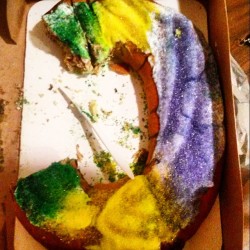 Mmmmm… #kingcake in #NewOrleans during #mardigras is delicious!